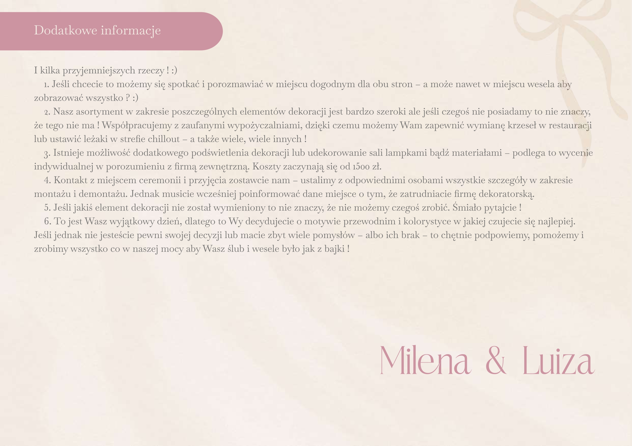 Piękne Chwile Dekoracje